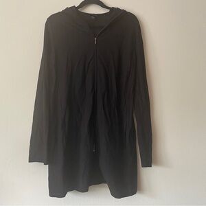 Eileen Fisher Women’s Hooded Full Zip Tunic jacket Dress Coverup back size Small